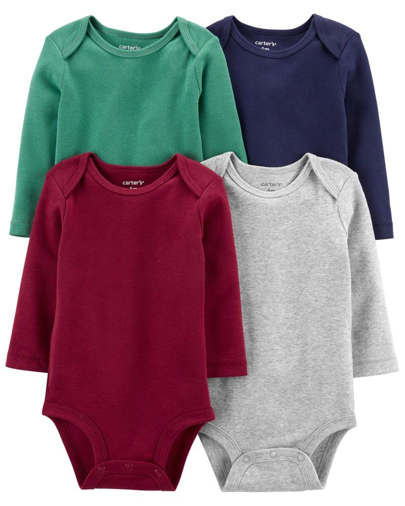 CARTER'S Body dl. rukáv Multicolour chlapec 4ks NB /veľ.56 1M103110_NB