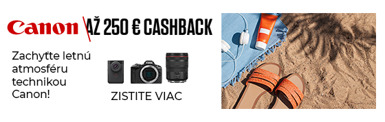 Letný cashback Canon - získaj až 250€ späť