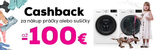 Cashback 20€ až 100€ späť za nákup pračiek a sušičiek