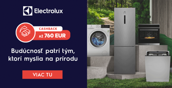 Cashback až 760€ za nákup spotrebičov Electrolux