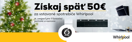 Zariadiť si kuchyňu so spotrebičmi Whirlpool a získaj až 50€ na ďalší tovary