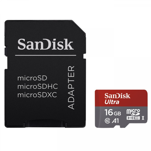 SanDisk Ultra MicroSDHC 16GB A1 Class 10 UHS-I (r98/w10) - Pamäťová karta + adaptér