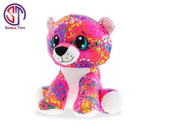 MIKRO -  Leopard Rainbow Star Sparkle plyšový farebný 24cm sediaci 0m+ - Plysová hracka