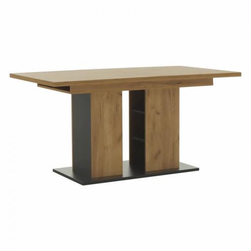 FIDEL DUB CRAFT ZLATY - jedálenský stôl rozkladací 155-204 x 86 x 77 cm, dub craft zlatý/garfit sivá