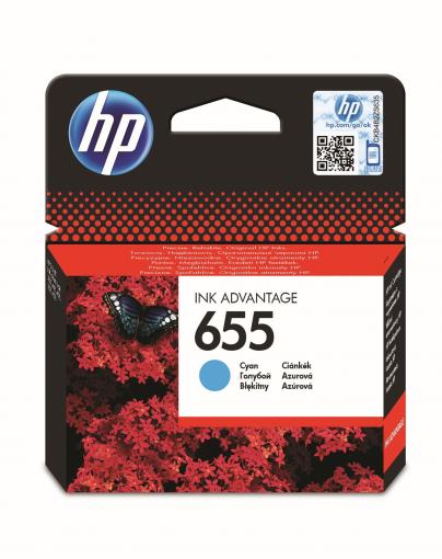 HP 655 Cyan - Náplň pre tlačiareň