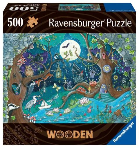 Ravensburger Drevené puzzle Kúzelný les  500 dielikov