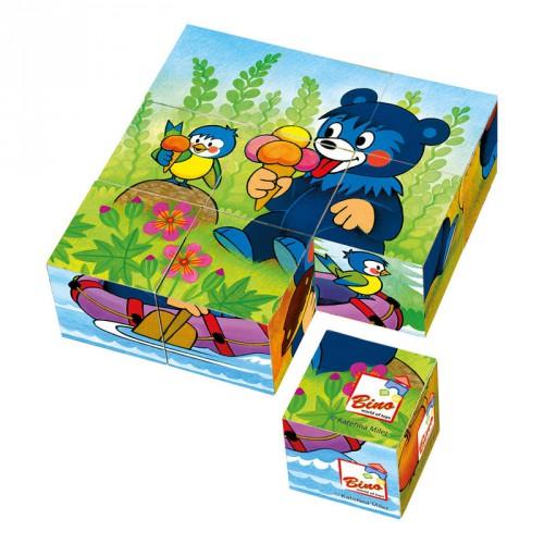Bino Kocky Baribal v krabičke 9 kusov - Drevená hračka
