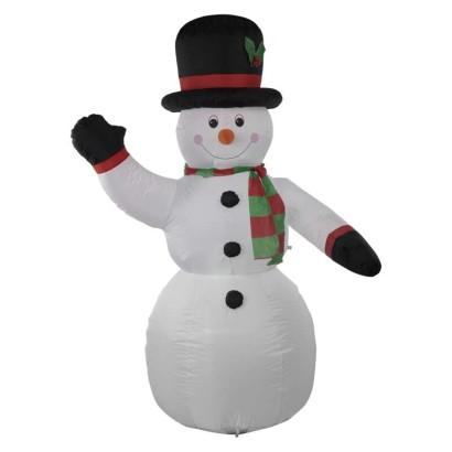 Emos LED vianočný snehuliak nafukovací 200cm, studená biela - Vianočná dekorácia