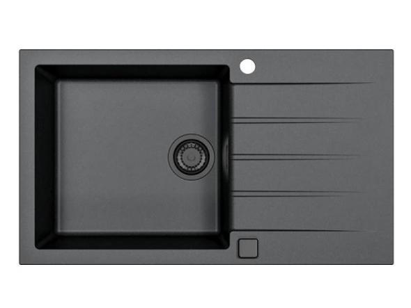 CADIT 40 BLACK EDITION - Drez Granitový 860x500mm, vanička 445x425x198mm