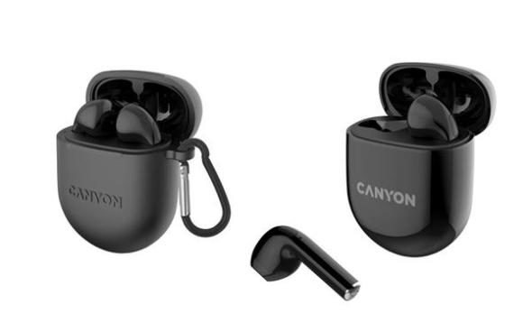 Canyon TWS-6 True Wireless Bluetooth slúchadlá do uší čierne - Bezdrôtové slúchadlá