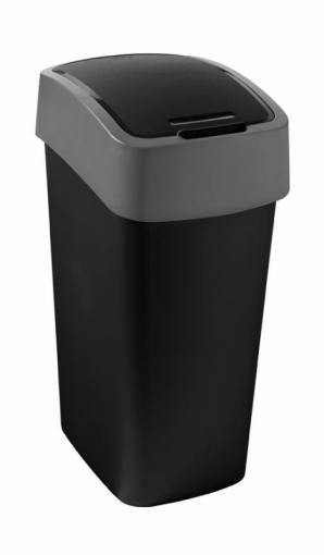 Strend Pro - Kôš Curver® PACIFIC FLIP BIN 45L, čierno/šedý, na odpad