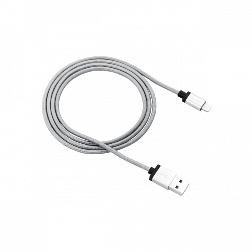 Canyon 1m tmavo šedý opletený - lightning USB kábel na iPhone MFI