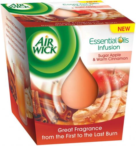 Air Wick Essential Oil Infusion Jablko a varené víno 105g - Sviečka