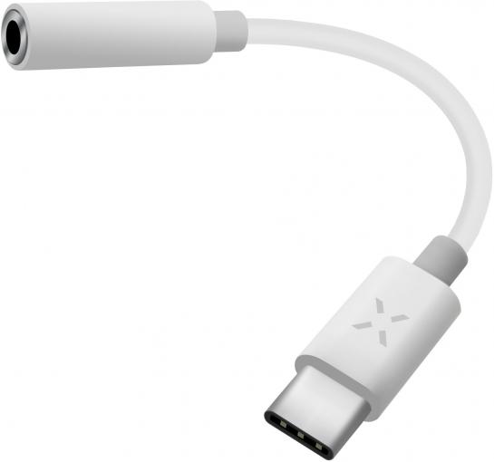 FIXED Redukcia USB-C na 3,5 mm jack biela - adaptér usb-c jack