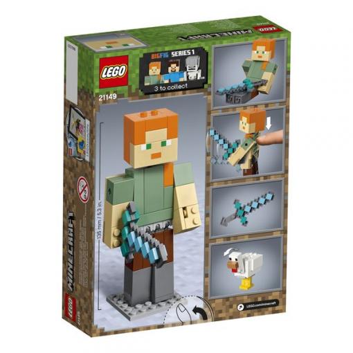 LEGO Minecraft VYMAZAT LEGO® Minecraft 21149 Veľká figúrka Minecraft: Alex so sliepkou - Stavebnica