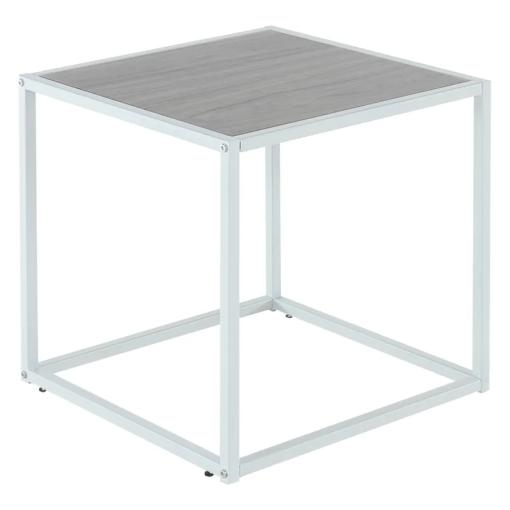 JAKIM TYP 2 BI/DUB - Príručný stolík 40x40x40 cm, biela/dub