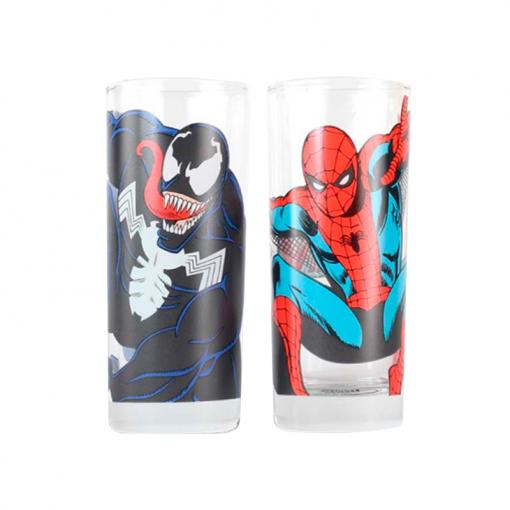 Sklenené poháre Spider-Man a Venom 2ks - Poháre set