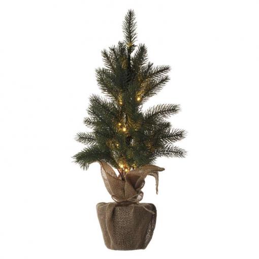 Emos LED vianočný stromček 52cm, 3xAA, vnútorný, teplá biela, časovač - Vianočná dekorácia