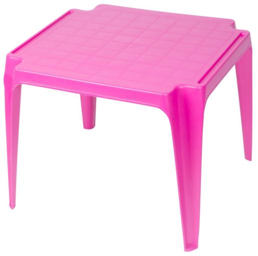 TAVOLO BABY Pink - Stôl detský, plastový, ružový, 55x50x44 cm,