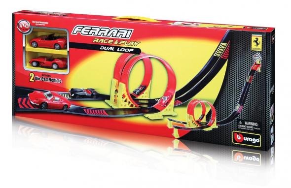Bburago 2020 Bburago PLAY 1:43 Ferrari Race & Play Looping Dual s dvoma autami