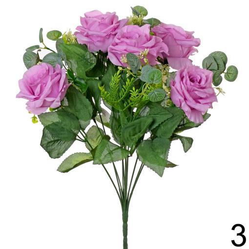 Kytica ruže FIALOVÁ 35cm - Umelé kvety