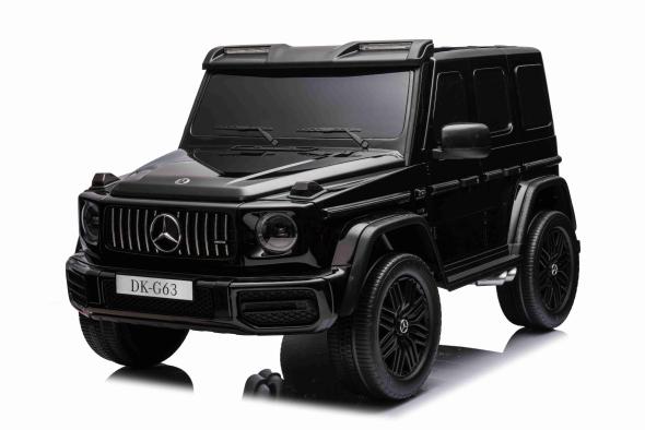 BENEO Mercedes-Benz G63 AMG 4x42 Dvojmiestne 12V, čierne, MP3 Prehrávač s USB/AUX vstupom, Pohon 4x4 - Elektrické autíčko