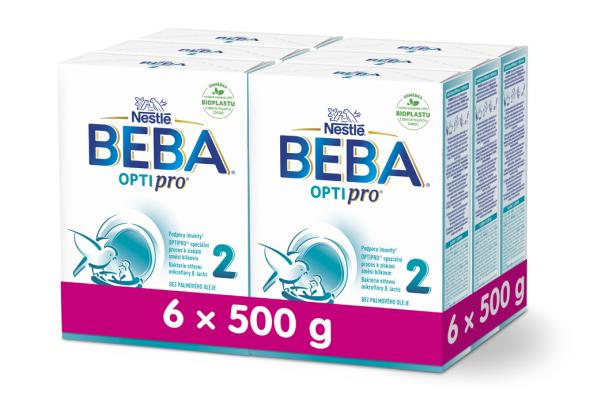 6x BEBA OPTIPRO® 2 Mlieko pokračovacie, 500 g?