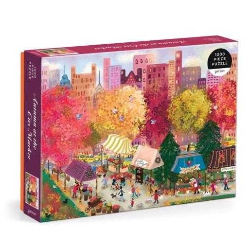 Galison Puzzle Jeseň na Mestskom trhu 1000 dielikov - puzzle