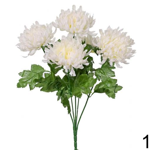 Kytica chryzantéma 48cm biela - Umelé kvety