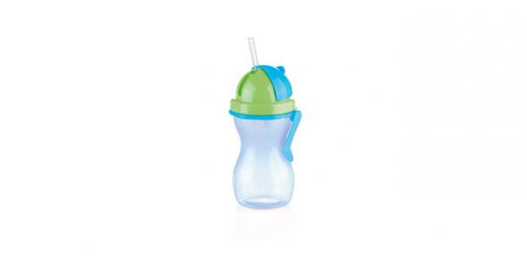 Tescoma Bambini - Detská fľaša so slamkou BAMBINI 300 ml - zelená, modrá