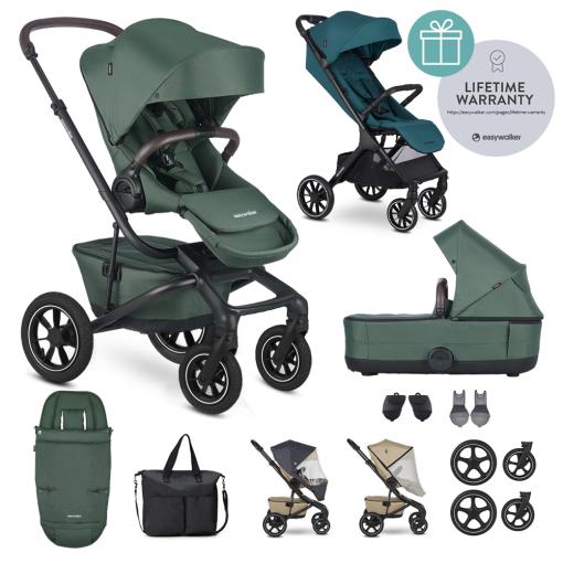 EASYWALKER Kočík kombinovaný Jimmey Pine Green XXL AIR + RWS + Jackey XL Teal Green