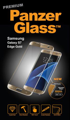 PanzerGlass Tvrdené sklo pre Samsung Galaxy S7 Edge, zlatá - Tvrdené sklo pre Samsung Galaxy S7 Edge, zlatá