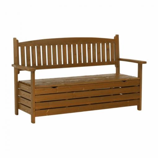 AMULA HN - Záhradná lavička s úložným priestorom hnedá 150cm