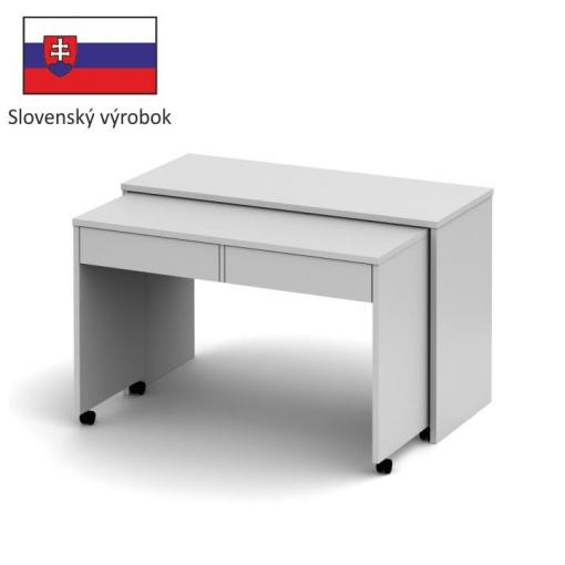 VERSAL NEW BI - PC stôl rozkladací, biela/biela