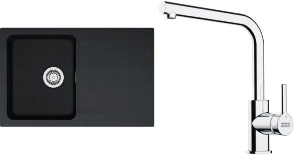 Franke SET T111 Č - Set drez OID 611-78 čierna + batéria FS 3230.031 chróm