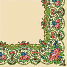 Obrúsky 33x33cm 3vrs., 20ks, ORNAMENT - Obrúsky