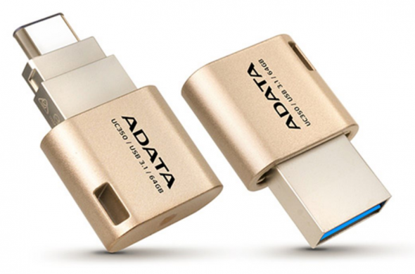 ADATA UC350 64GB zlatý (USB Type-C) - USB 3.1 kľúč