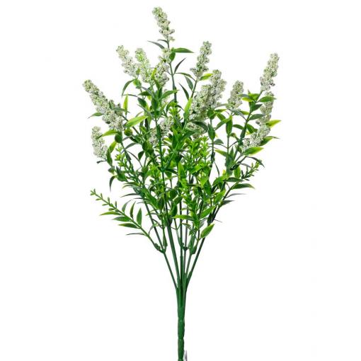 Zápich Zeleň biela 35cm - Umelé kvety