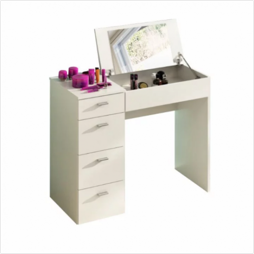 BELINA BI - Toaletný stolík so zrkadlom biely