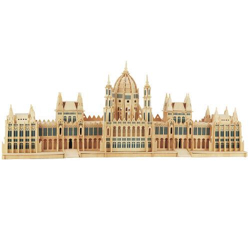 Woodcraft construction kit Drevené 3D puzzle parlament v Budapešti - 3D skladačka
