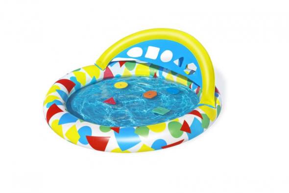 Bestway Bestway® 52378 - Bazénik Splash & Learn, detský, nafukovací, s vkladaním tvarov,1,20x1,17x0,46 m