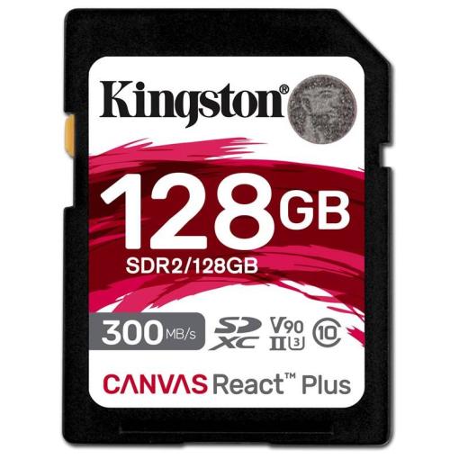 Kingston Canvas React Plus SDXC 128GB UHS-II U3 V90 Class 10 (r300MB,w260MB) - Pamäťová karta SD