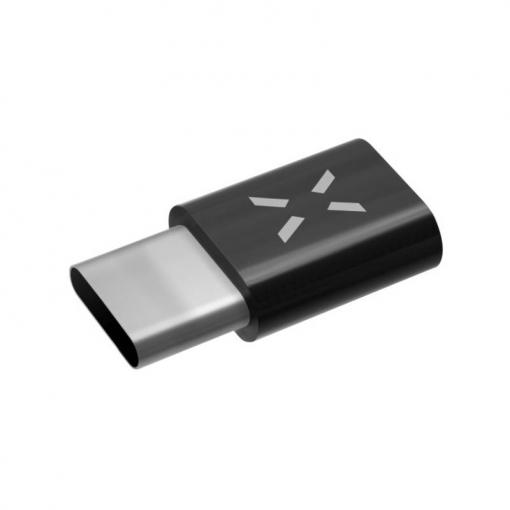 FIXED redukcia microUSB - USB-C 2.0 čierna - Redukcia microUSB - USB-C