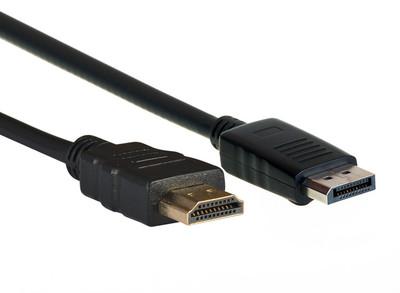 Acoustique Quality DisplayPort samec - HDMI samec 2m - prepojovací kábel