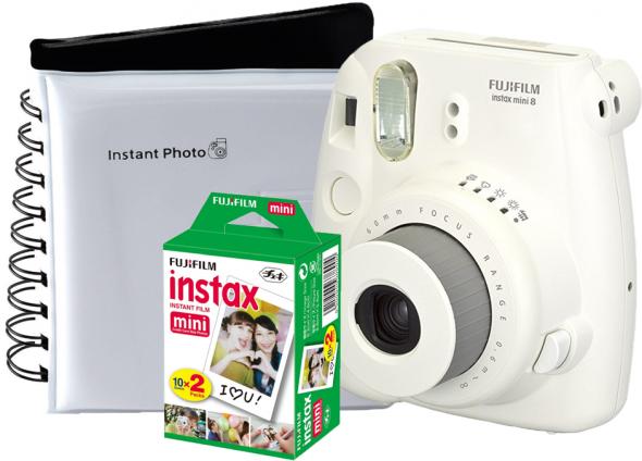 Fujifilm Instax mini 8 Box biely - Analógový fotoaparát+album+náplň