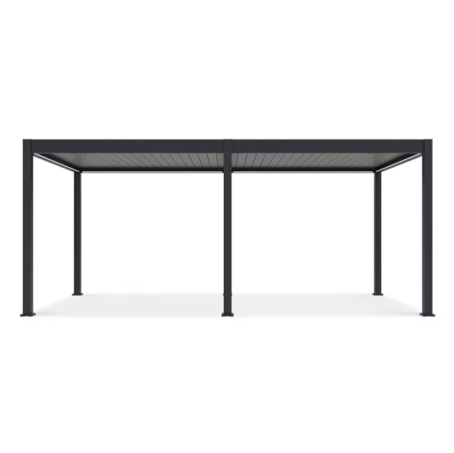 Gutroof ELEGANCE AUTOMATIC - Hliníková pergola 3 x 6 m, LED osvetlenie, antracit/svetlosivá