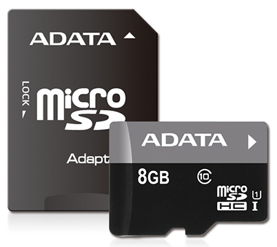 ADATA Premier MicroSDHC 8GB UHS-I Class 10 - Pamäťová karta + adaptér