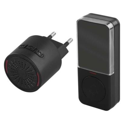 Emos P5734B čierny - Domový bezdrôtový zvonček do zásuvky