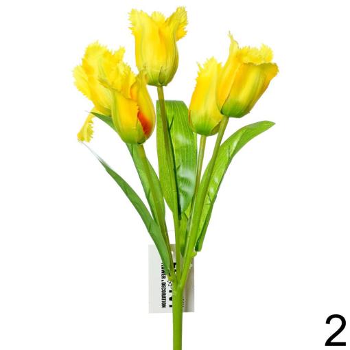 Kytica tulipán ŽLTÁ 31cm - Umelé kvety