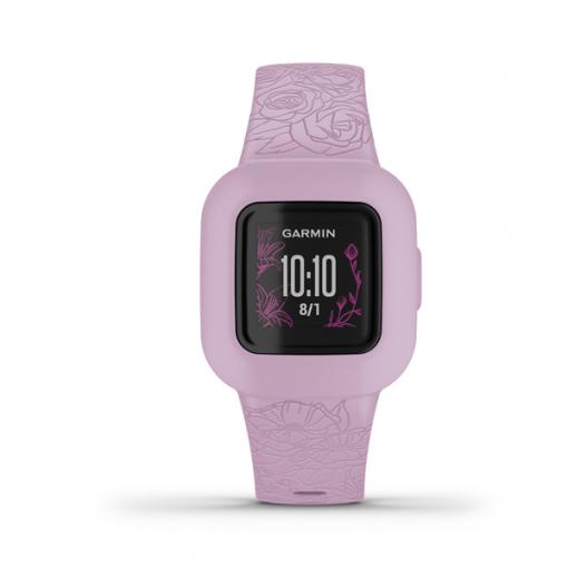 Garmin Vivofit Junior 3 Lilac Floral - Detské smart hodinky/Monitor aktivity pre deti